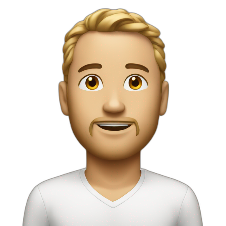 Jeremy Renner riding a snowplough | AI Emoji Generator