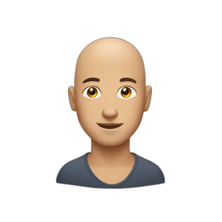 Bald Guy White Goatee Ai Emoji Generator