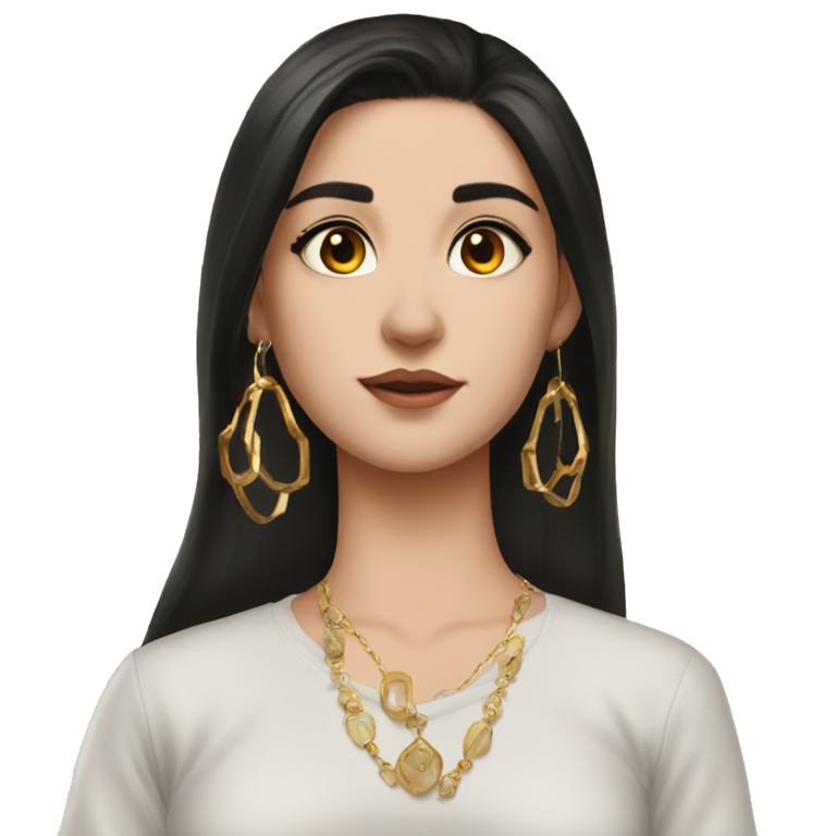 "girl with sparkling jewelry"  AI Emoji Generator