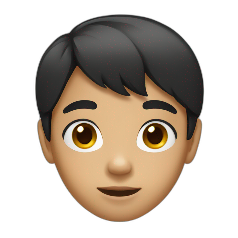 black hair asian girl | AI Emoji Generator