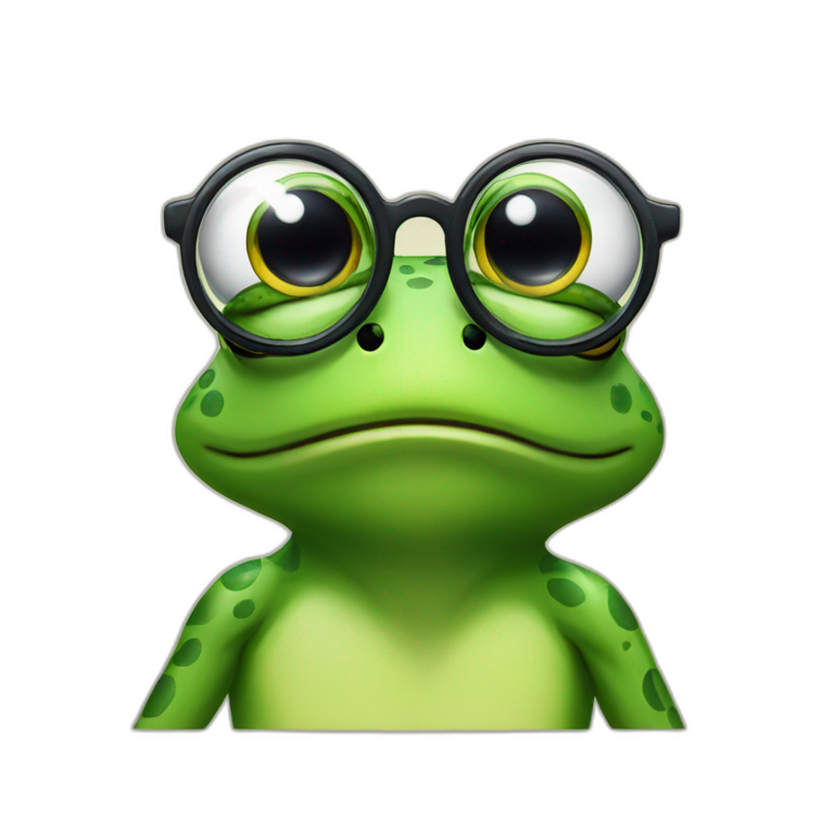 Frog with sunglasses | AI Emoji Generator