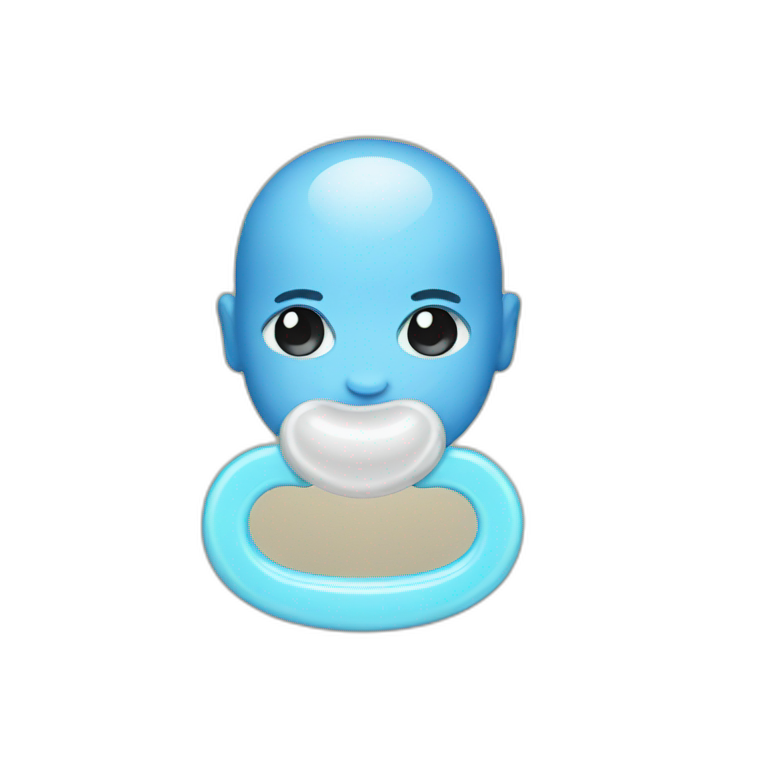 White blonde baby with pacifier | AI Emoji Generator