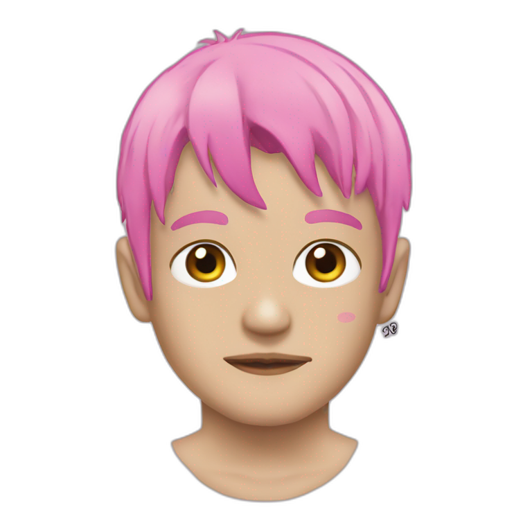 Lil peep have a pink hair have a pink hair | AI Emoji Generator