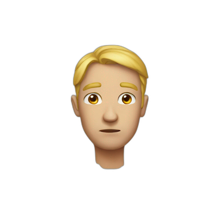 man with doubt | AI Emoji Generator