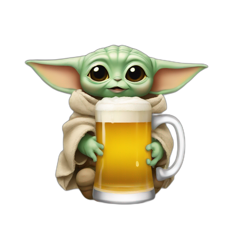 baby yoda with headphone and a microphone | AI Emoji Generator