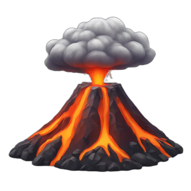 Volcano erupting | AI Emoji Generator