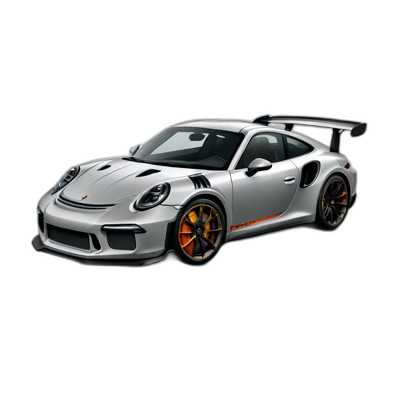 Hello kitty with porsche 911 gt3rs and bouquet of rose red in the hand ...