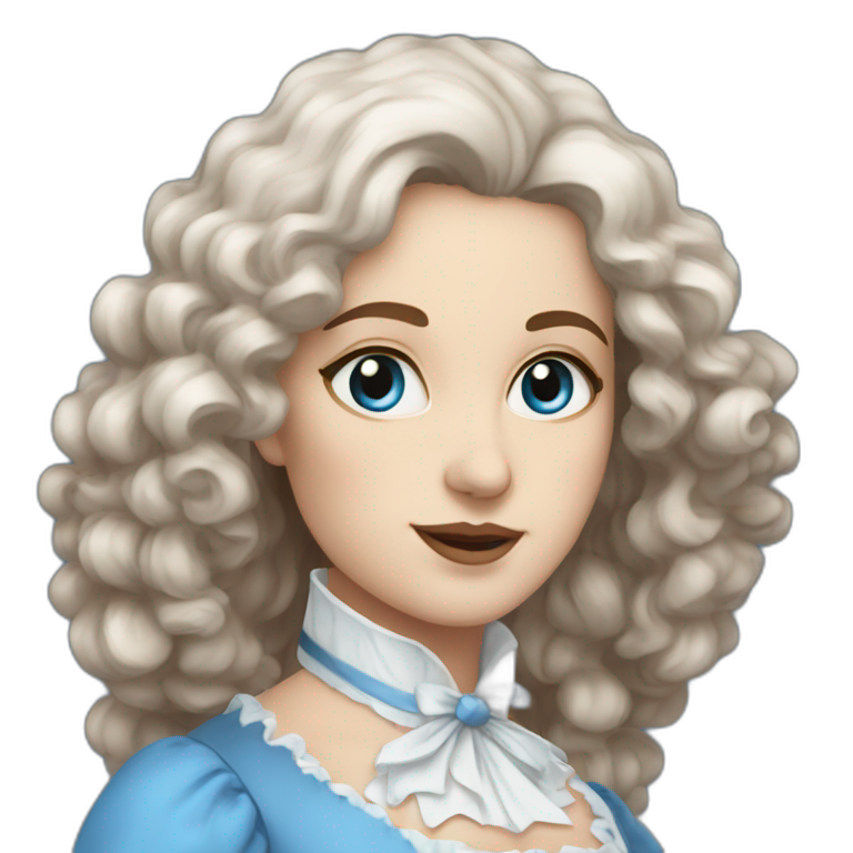 woman in 19th century, green eyes, brown medium wavy hair | AI Emoji ...