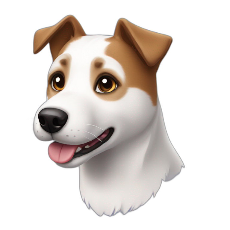 Jack Russell terrier white | AI Emoji Generator