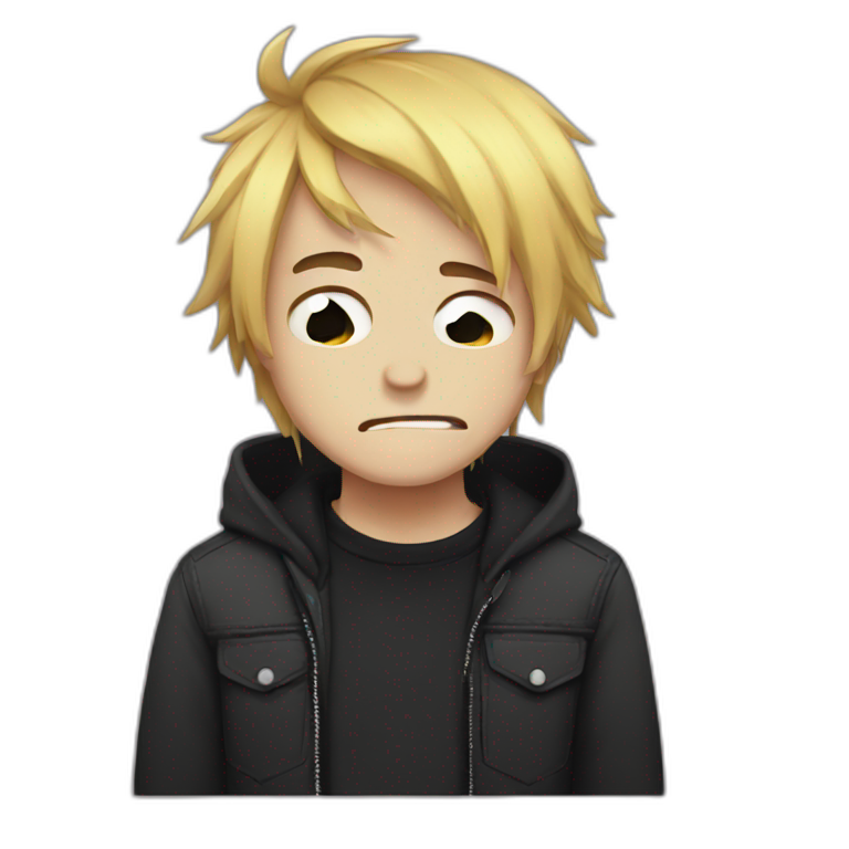 Red haired emo boy | AI Emoji Generator