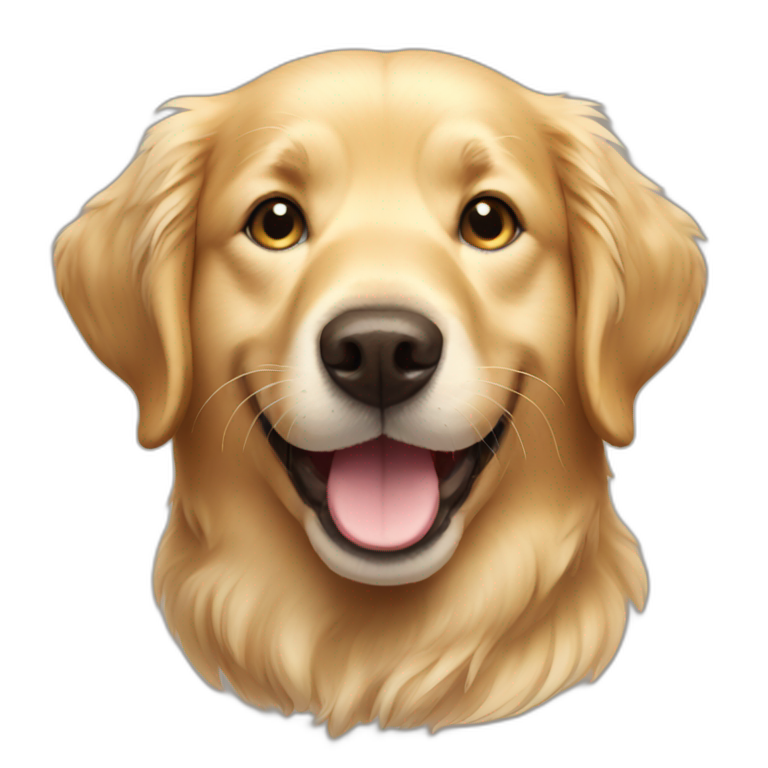 puppy golden retriever happy | AI Emoji Generator