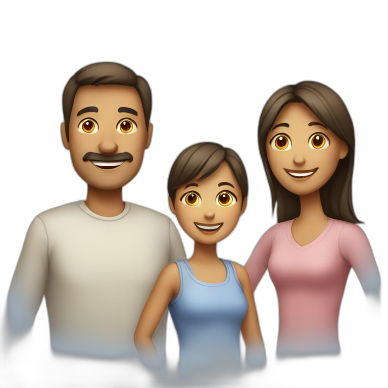 Father Mother Son Daughter | AI Emoji Generator