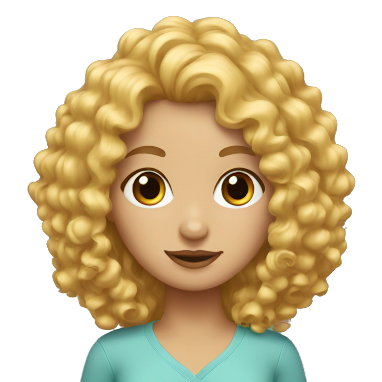 A Black Girl With Some Curly Blonde Hair Ai Emoji Generator